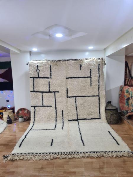 White Nafrim Marokkaans handgemaakt tapijt